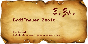 Brünauer Zsolt névjegykártya